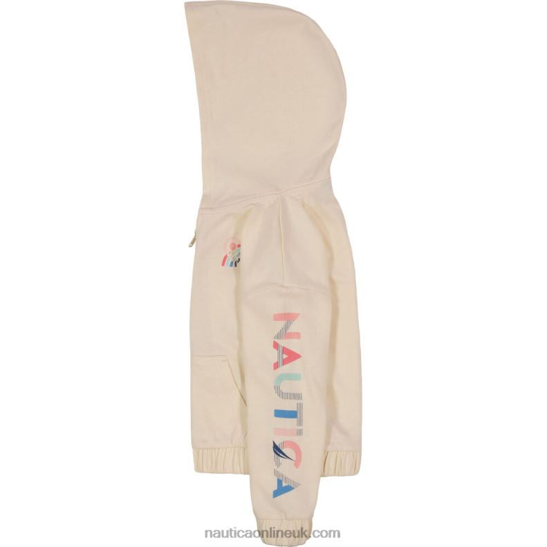 Nautica Little Girls\' Sunset Hoodie (4-6X) L6J4L1363 White Cap