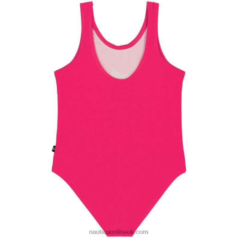 Nautica Little Girls\' Flower One-Piece (4-6X) L6J4L1520 Dark Acacia