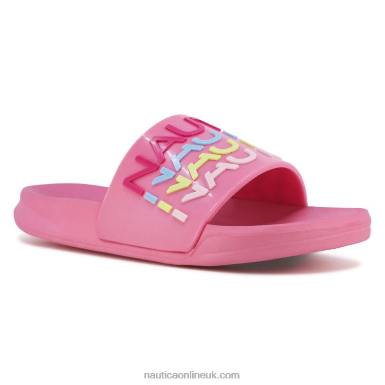 Nautica Girls' Water-Resistant Slip-On Sandal L6J4L1466 Reckoning Red