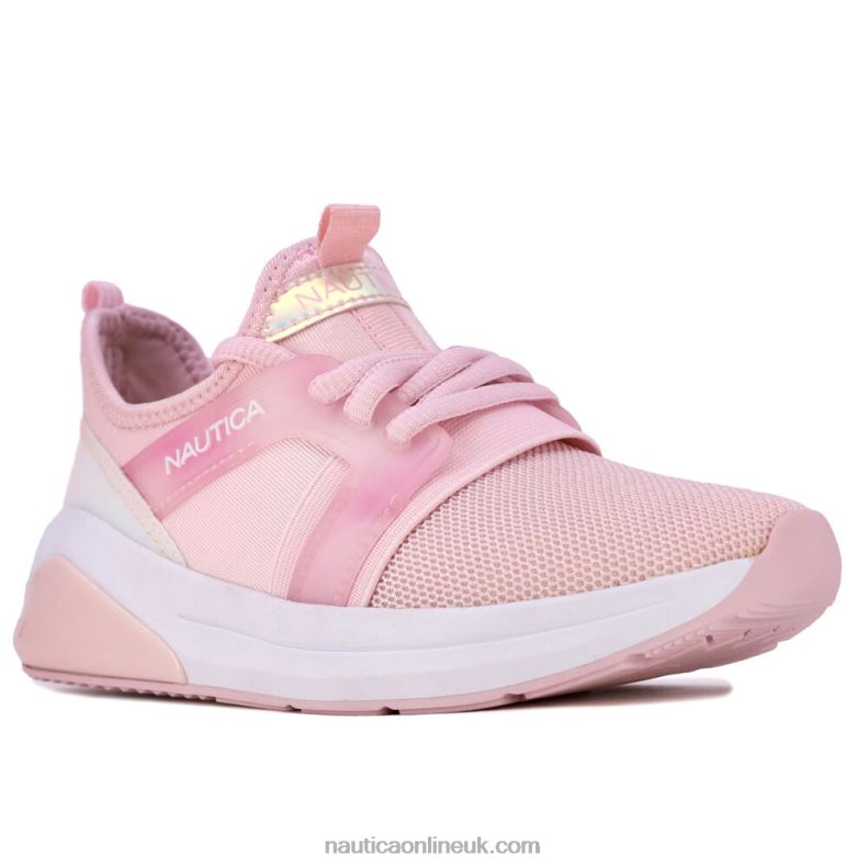 Nautica Girls' Lace-Up Sneaker L6J4L1365 Reckoning Red