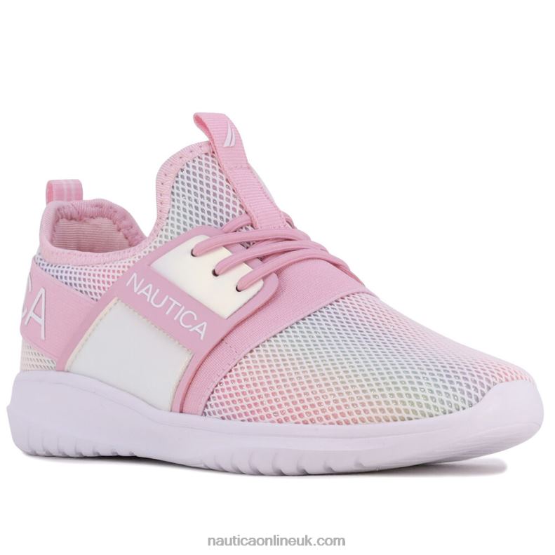 Nautica Girls' Logo Lace-Up Sneaker L6J4L1337 Pale Blue