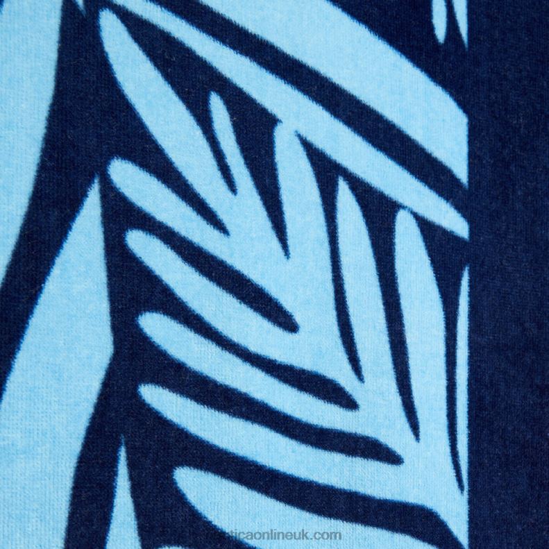 Nautica Palm Print Logo Beach Towel L6J4L911 Ballard Blue Men