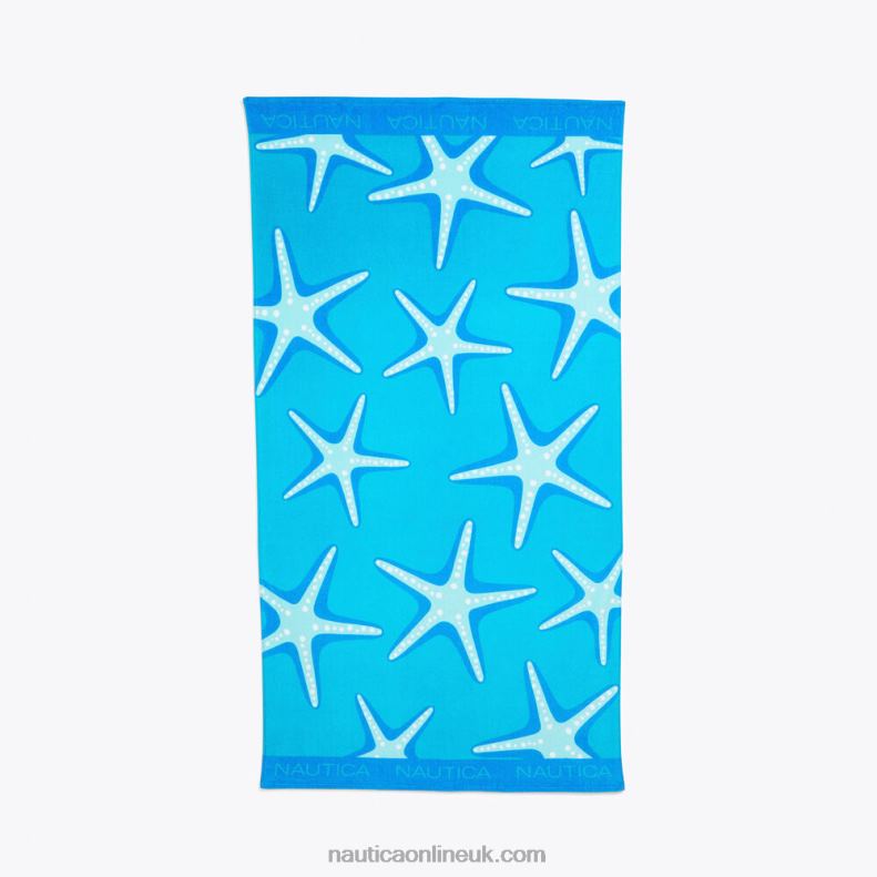 Nautica Starfish Print Beach Towel L6J4L211 Azure Blue Men