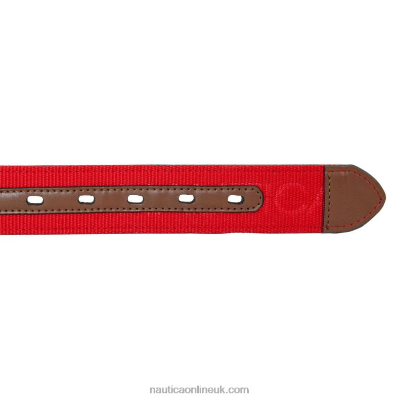 Nautica Logo Embossed Belt L6J4L164 Nautica Red/Orange Men