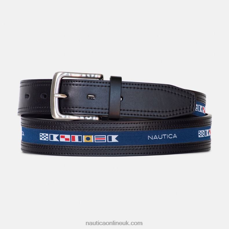 Nautica Reversible Flag Belt L6J4L106 True Black Men