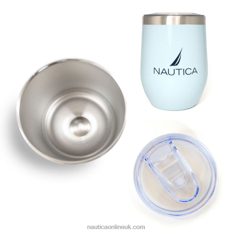 Nautica Logo Double-Walled Stainless Steel Short Tumbler L6J4L267 Multi Men