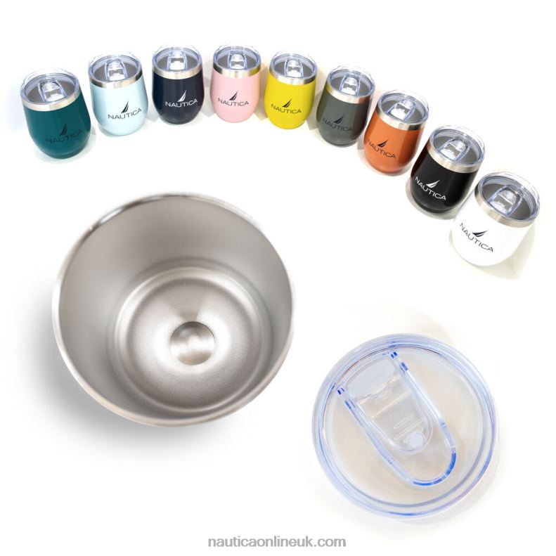 Nautica Logo Double-Walled Stainless Steel Short Tumbler L6J4L335 Multi Men