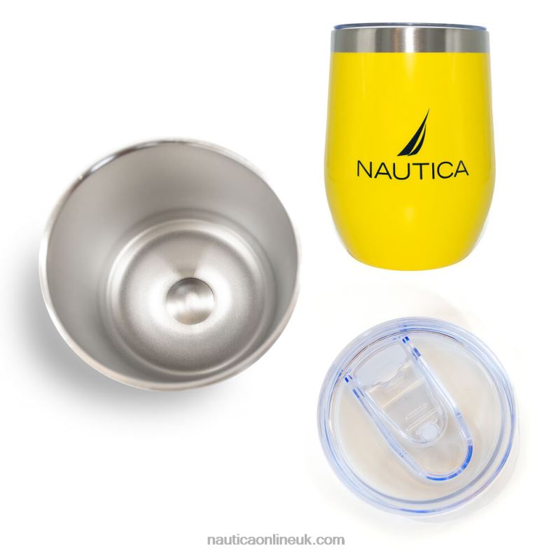 Nautica Logo Double-Walled Stainless Steel Short Tumbler L6J4L335 Multi Men