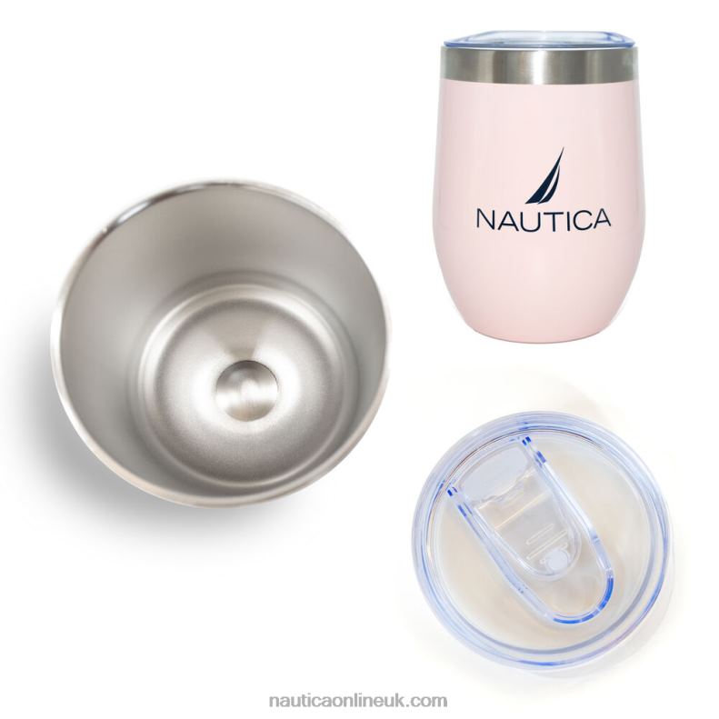 Nautica Logo Double-Walled Stainless Steel Short Tumbler L6J4L925 Multi Men