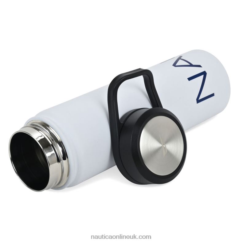 Nautica Logo Stainless Steel Water Bottle L6J4L241 Antique White Wash Men