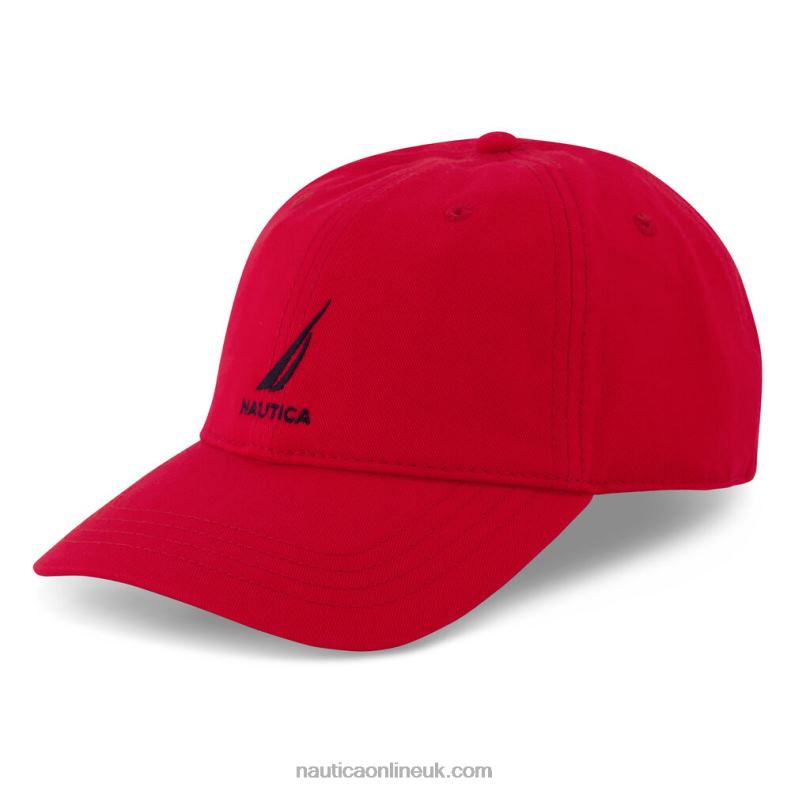 Nautica J-Class Embroidered Cap L6J4L666 Flare Red Men