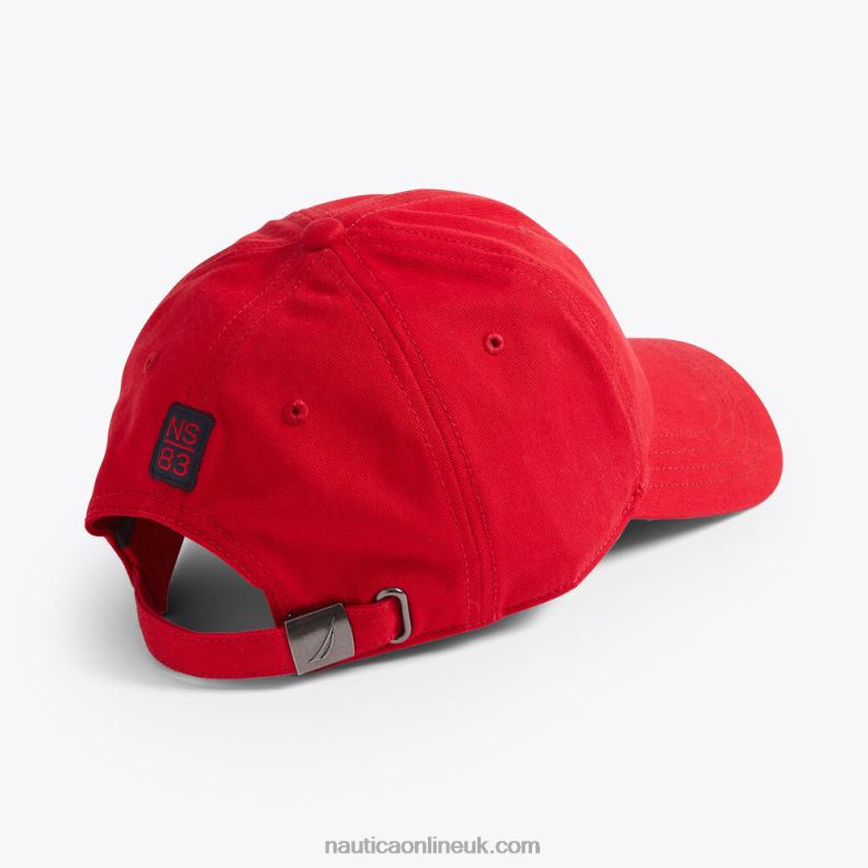 Nautica J-Class Embroidered Cap L6J4L666 Flare Red Men