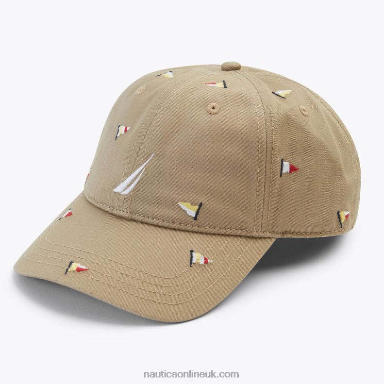 Nautica Printed Cap L6J4L76 Military Tan Men