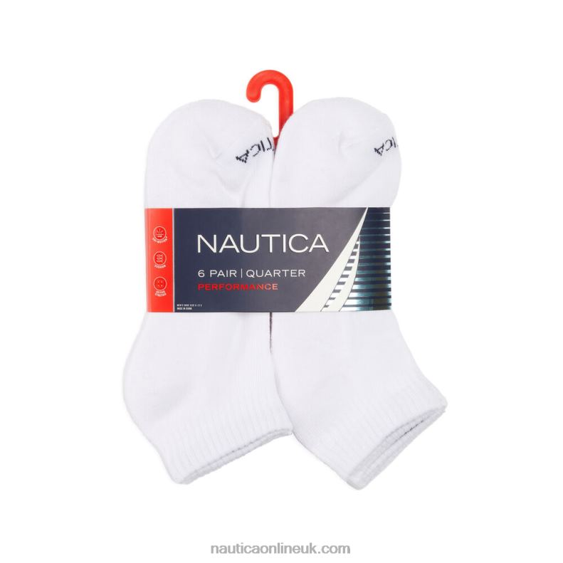 Nautica Athletic Core Quarter Socks 6-Pack L6J4L78 Dove Men