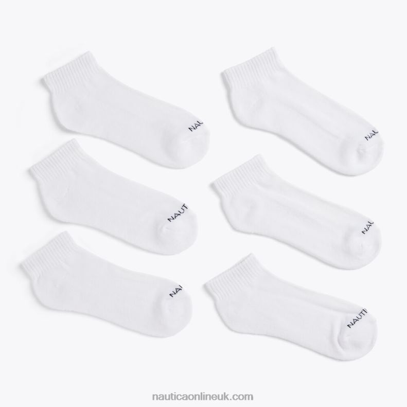 Nautica Athletic Core Quarter Socks 6-Pack L6J4L78 Dove Men