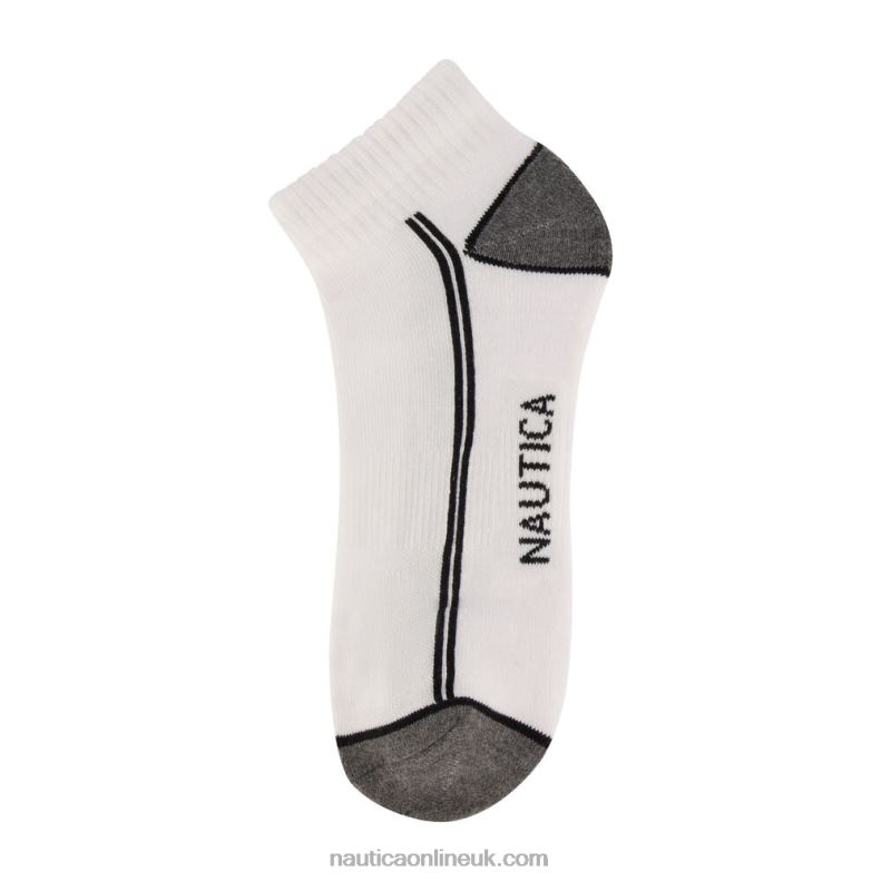 Nautica Athletic Logo Quarter Socks 6-Pack L6J4L194 Black Onyx Men