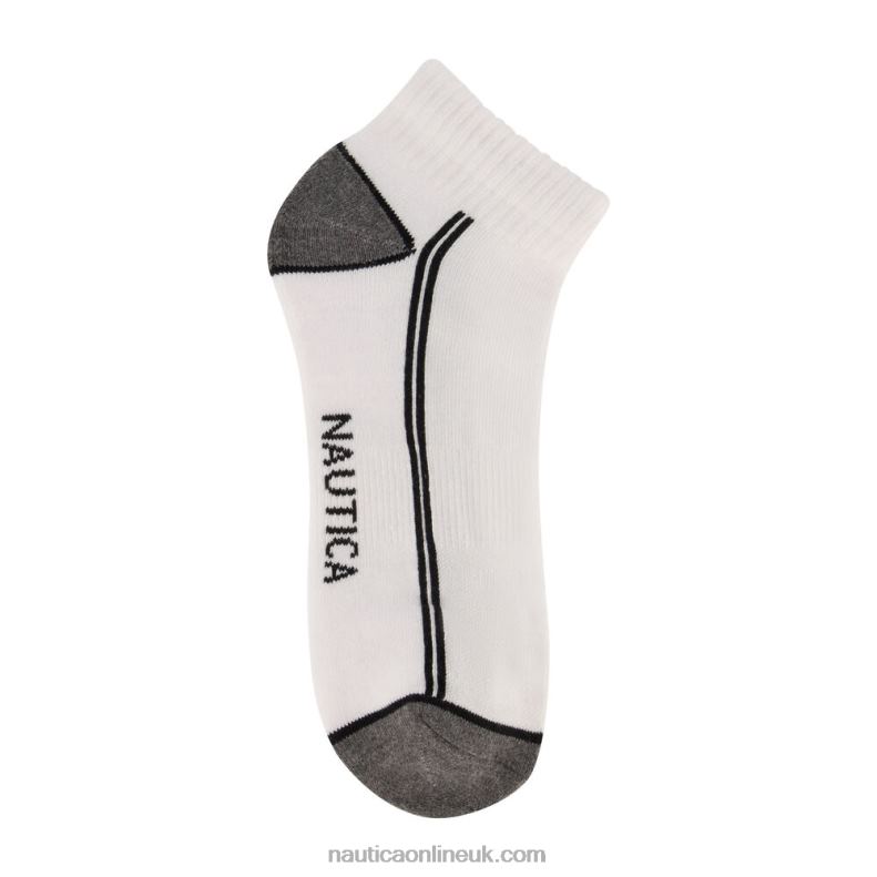 Nautica Athletic Logo Quarter Socks 6-Pack L6J4L194 Black Onyx Men
