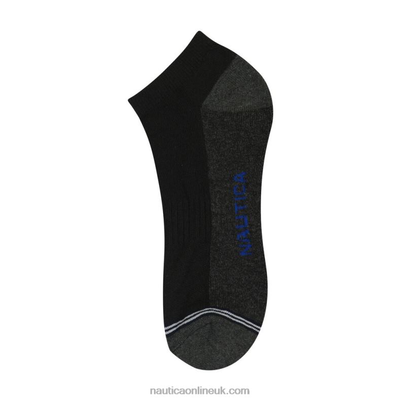 Nautica Athletic Low-Cut Socks 6-Pack L6J4L113 Black Men