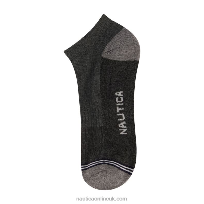Nautica Athletic Low-Cut Socks 6-Pack L6J4L114 Black Onyx Men