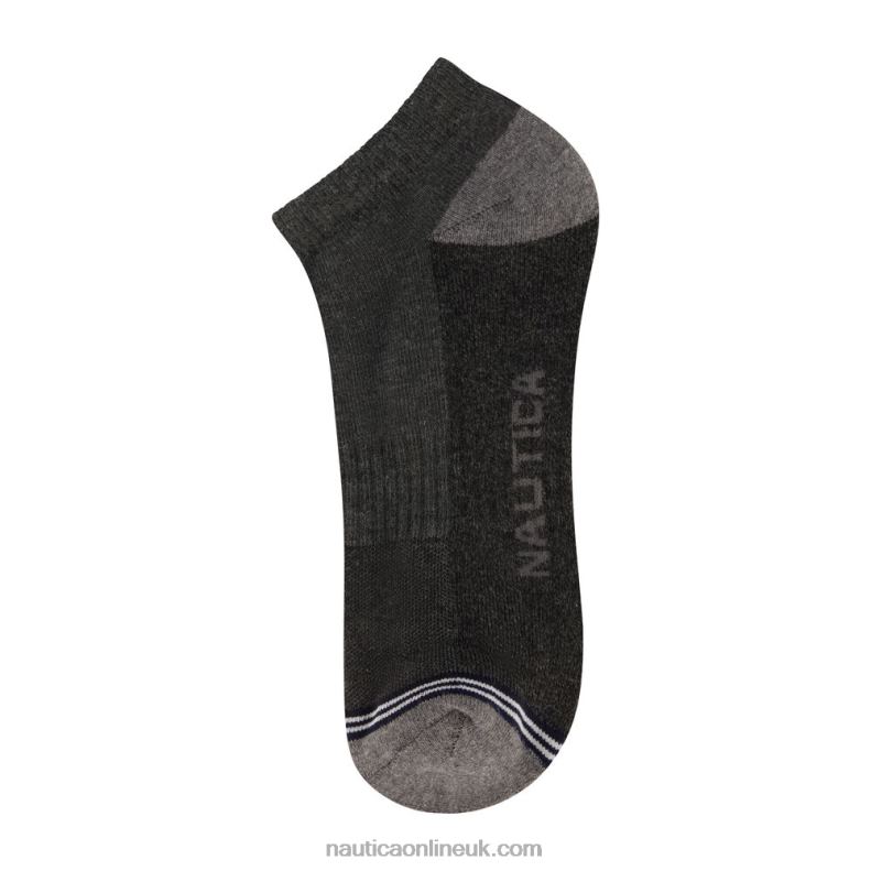 Nautica Athletic Low-Cut Socks 6-Pack L6J4L114 Black Onyx Men