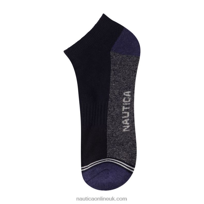 Nautica Athletic Low-Cut Socks 6-Pack L6J4L114 Black Onyx Men