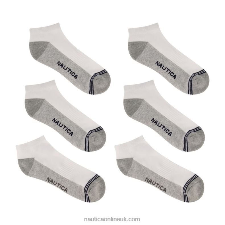 Nautica Athletic Low-Cut Socks 6-Pack L6J4L66 Dove Men