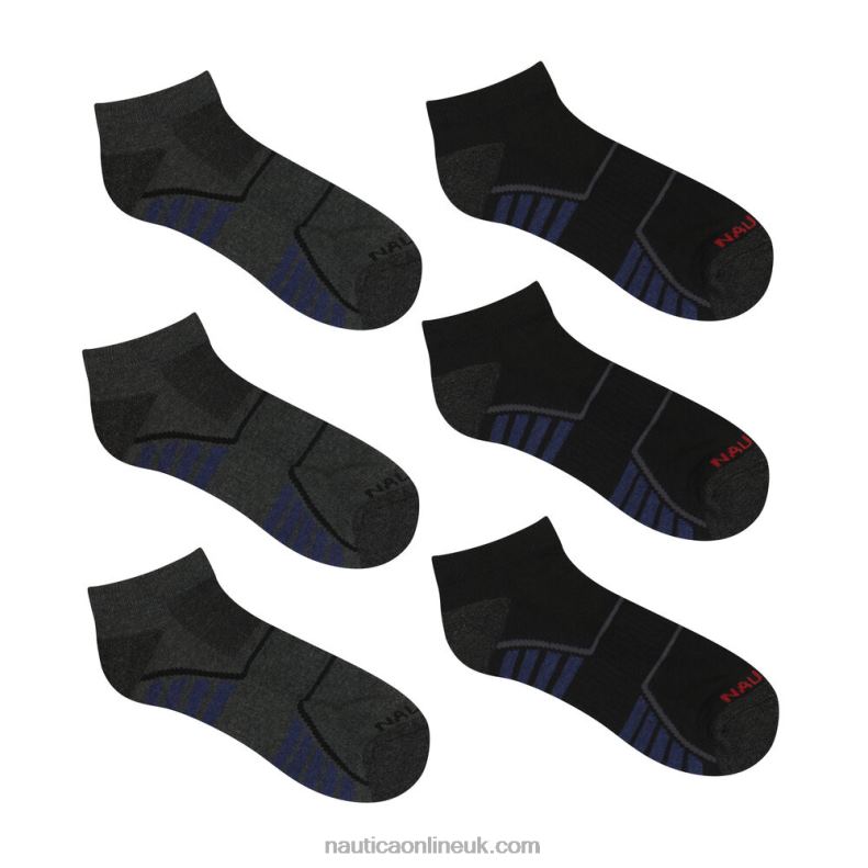 Nautica Athletic Low-Cut Terry Socks 6-Pack L6J4L57 Multi Men