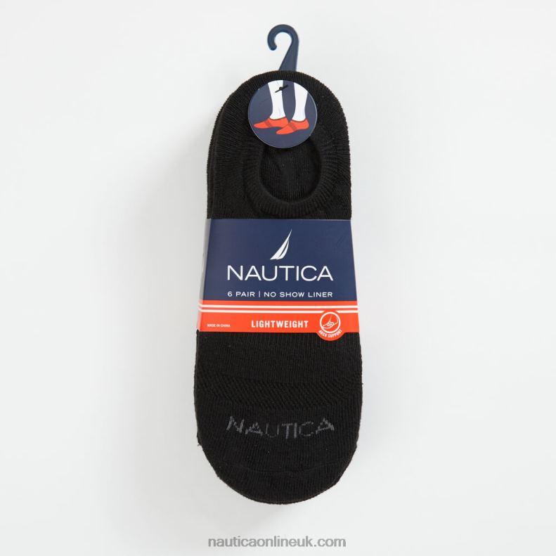 Nautica Logo Stretch Liner Socks 6-Pack L6J4L68 Dove Men