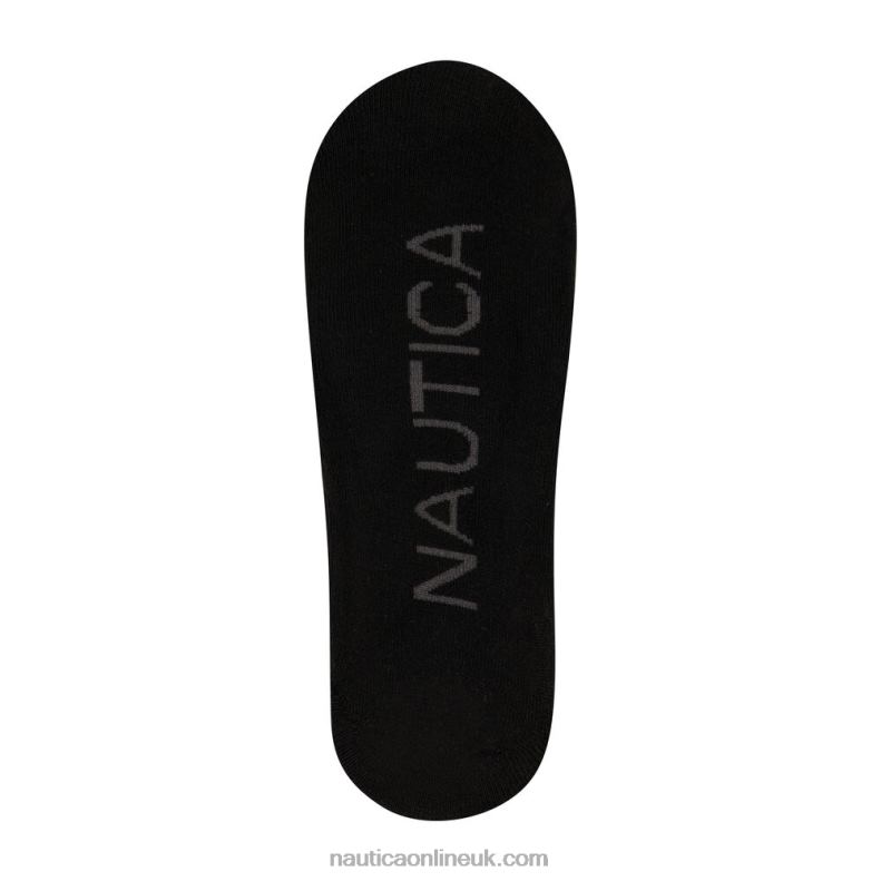 Nautica Shoe Liner Socks 3-Pack L6J4L157 Black Men