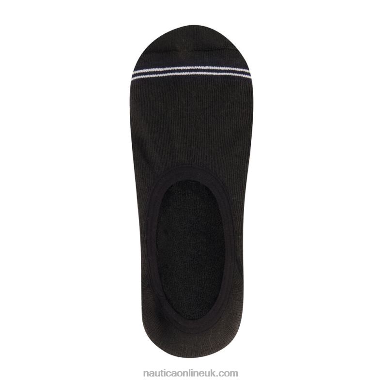 Nautica Shoe Liner Socks 3-Pack L6J4L157 Black Men