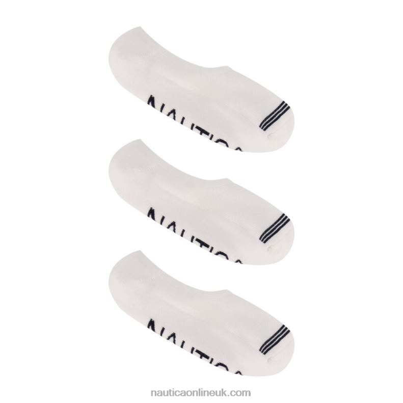 Nautica Shoe Liner Socks 3-Pack L6J4L182 Dove Men