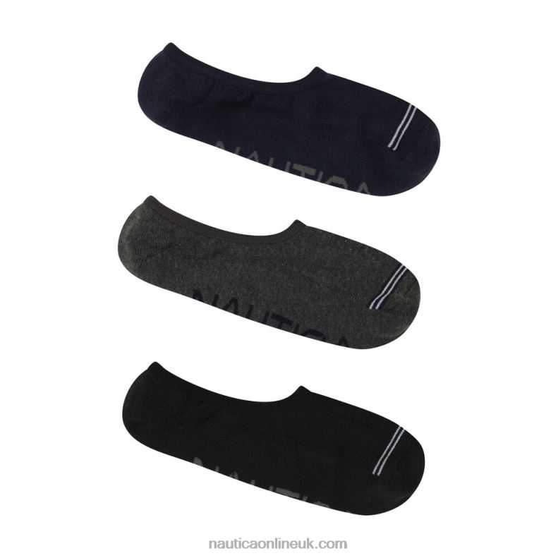 Nautica Shoe Liner Socks 3-Pack L6J4L73 Multi Men