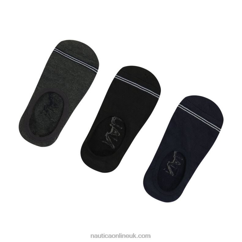 Nautica Shoe Liner Socks 3-Pack L6J4L73 Multi Men