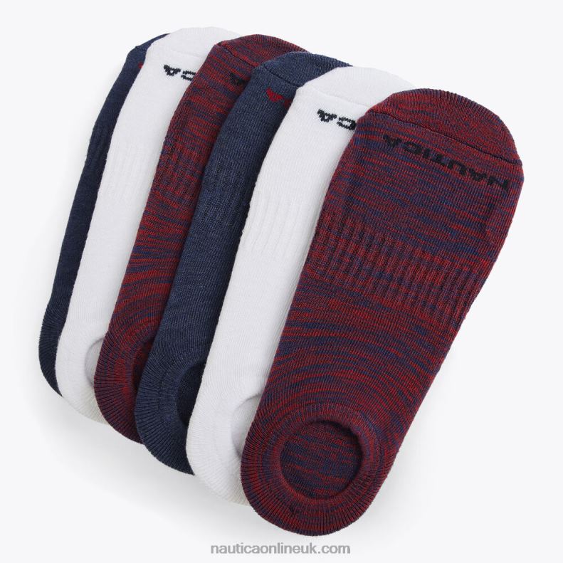 Nautica Stretch Liner Socks 6-Pack L6J4L116 Black Onyx Men