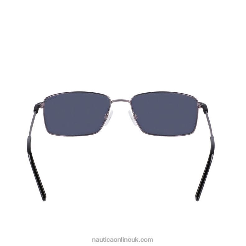 Nautica Anchor Rectangle Sunglasses L6J4L297 Gunmetal Grey Men