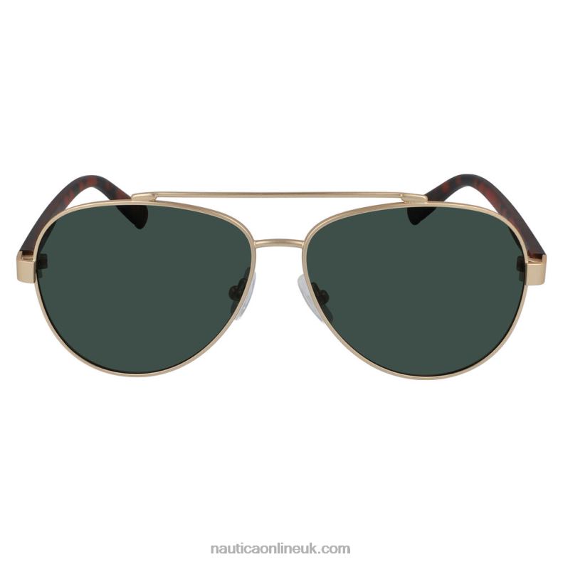 Nautica Aviator Sunglasses L6J4L345 Light Gold Men