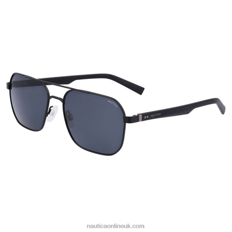 Nautica Style Captain Navigator Square Sunglasses L6J4L310 Black Onyx Men