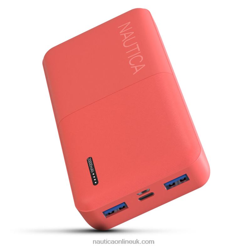 Nautica 20000Mah Quick Portable Charger L6J4L256 Nautica Red/Orange Men