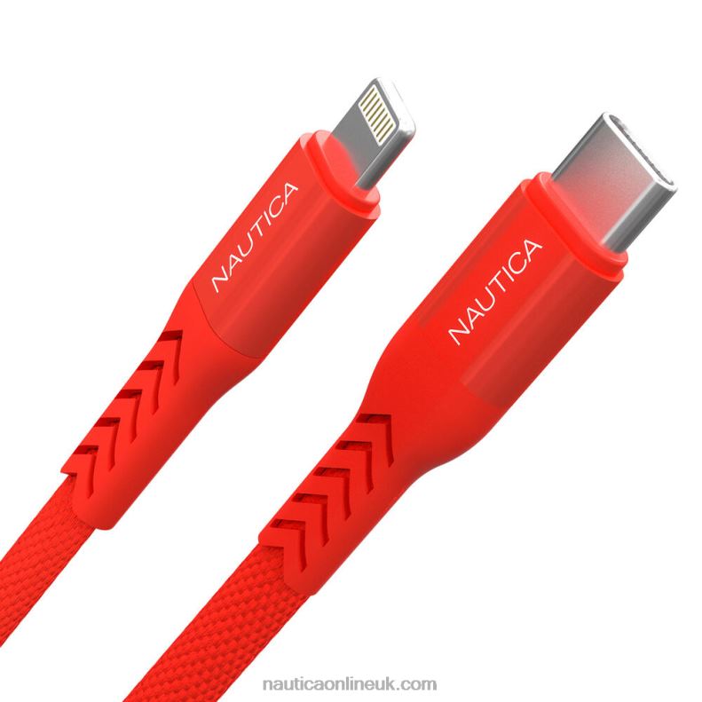 Nautica 7Ft Lightning To Usb-C Cable L6J4L312 Nautica Red/Orange Men