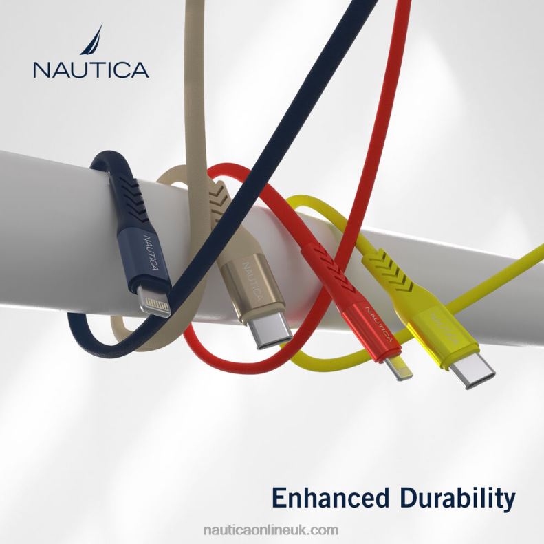 Nautica 7Ft Lightning To Usb-C Cable L6J4L899 Workshirt Blue Men