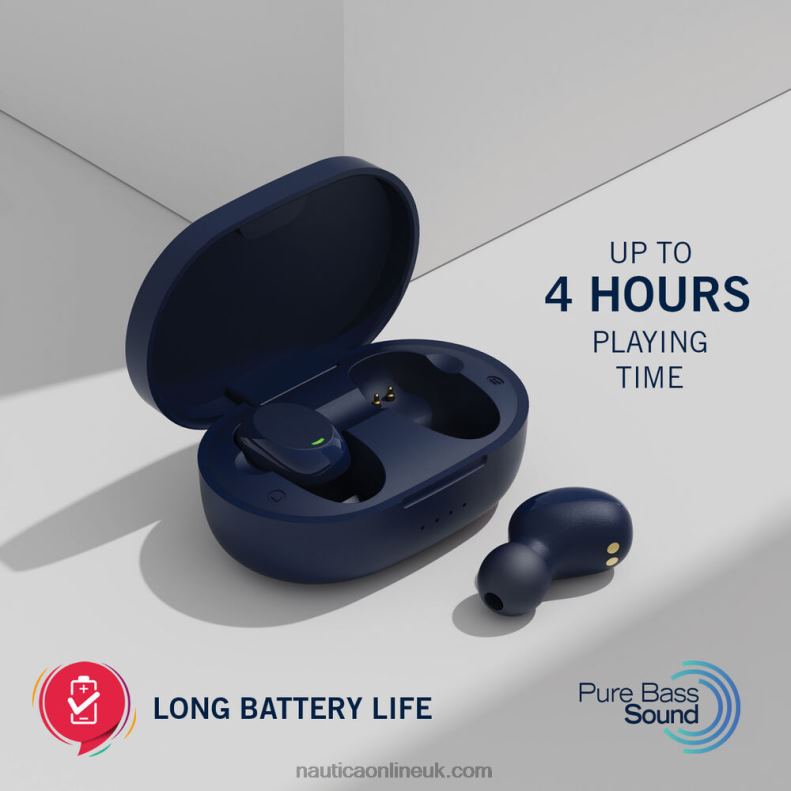 Nautica T120 True Wireless Earbuds With Charging Case L6J4L285 Pale Blue Men