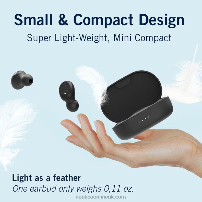 Nautica T120 True Wireless Earbuds With Charging Case L6J4L285 Pale Blue Men