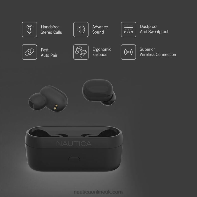 Nautica T3000 True Wireless Earbuds With Charging Case L6J4L928 Workshirt Blue Men