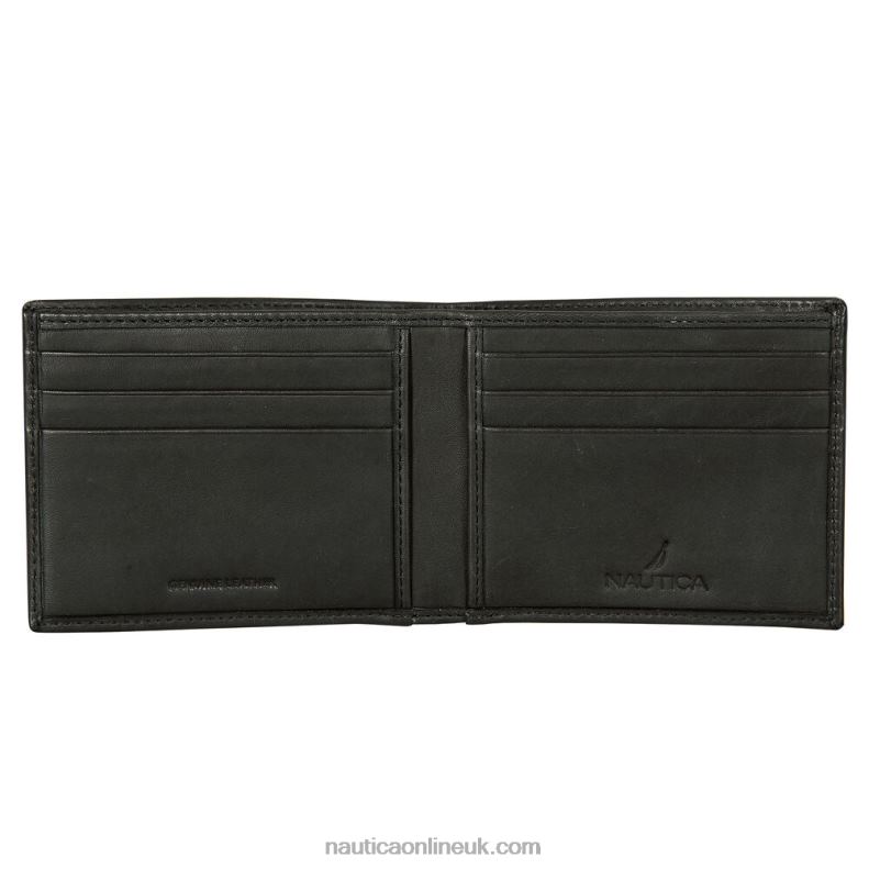 Nautica J-Class Leather Wallet L6J4L210 Black Men