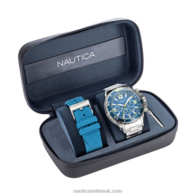 Nautica Chronograph Watch Box Set L6J4L317 Multi Men