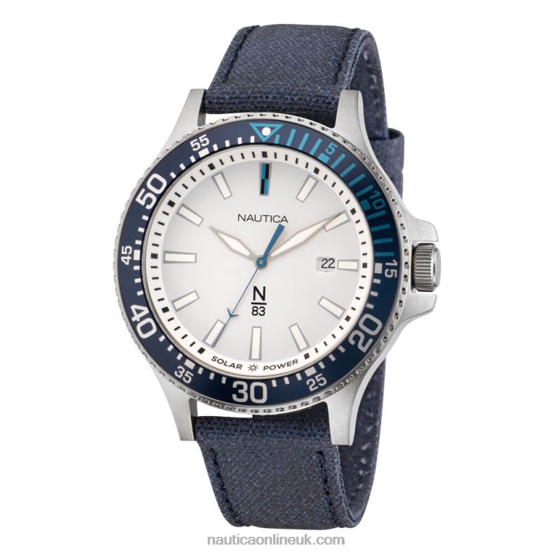 Nautica Cocoa Beach Solar-Powered Canvas 3-Hand Watch L6J4L296 Multi Men