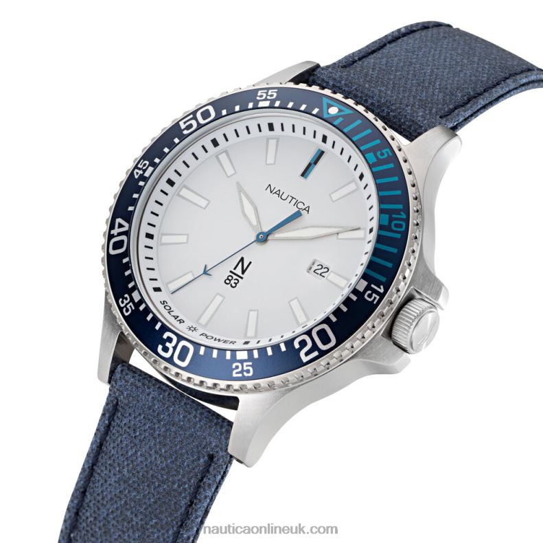 Nautica Cocoa Beach Solar-Powered Canvas 3-Hand Watch L6J4L296 Multi Men