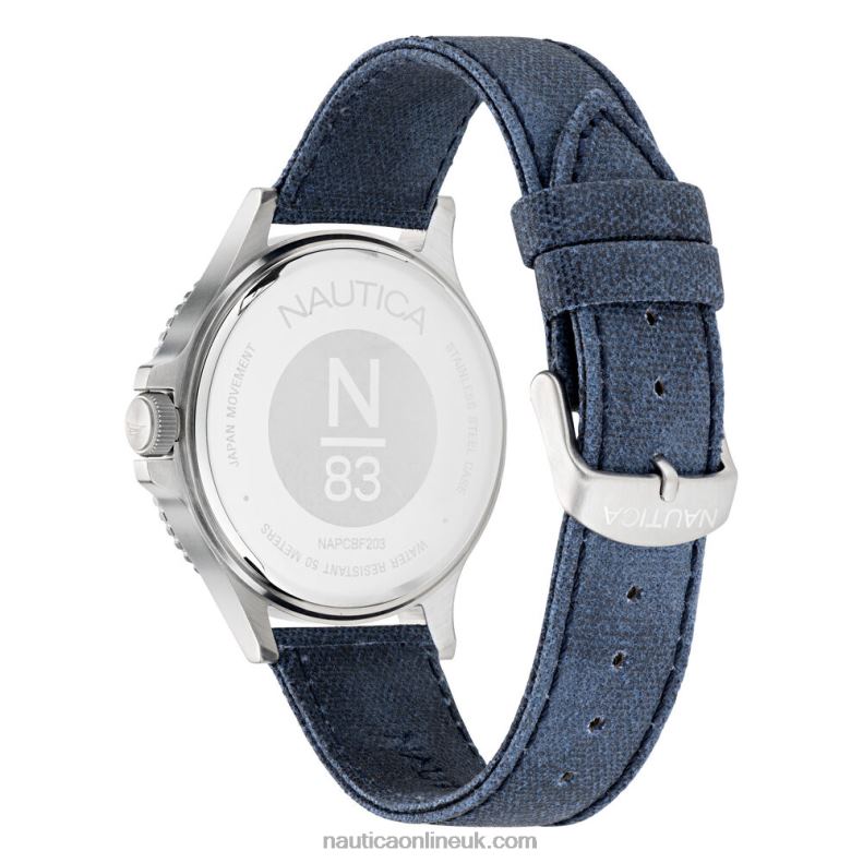 Nautica Cocoa Beach Solar-Powered Canvas 3-Hand Watch L6J4L296 Multi Men