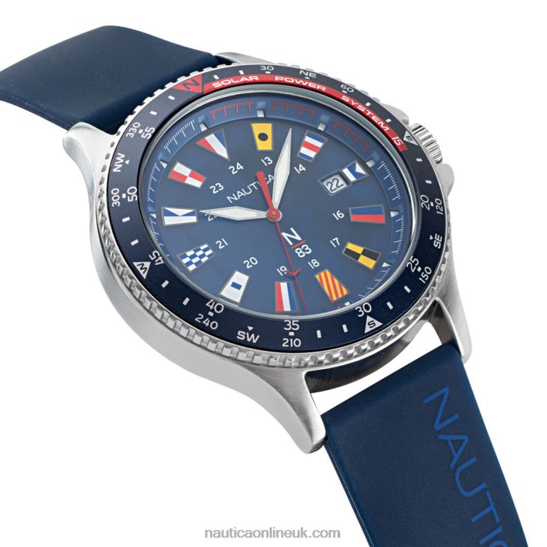 Nautica Cocoa Beach Solar-Powered Silicone 3-Hand Watch L6J4L266 Multi Men