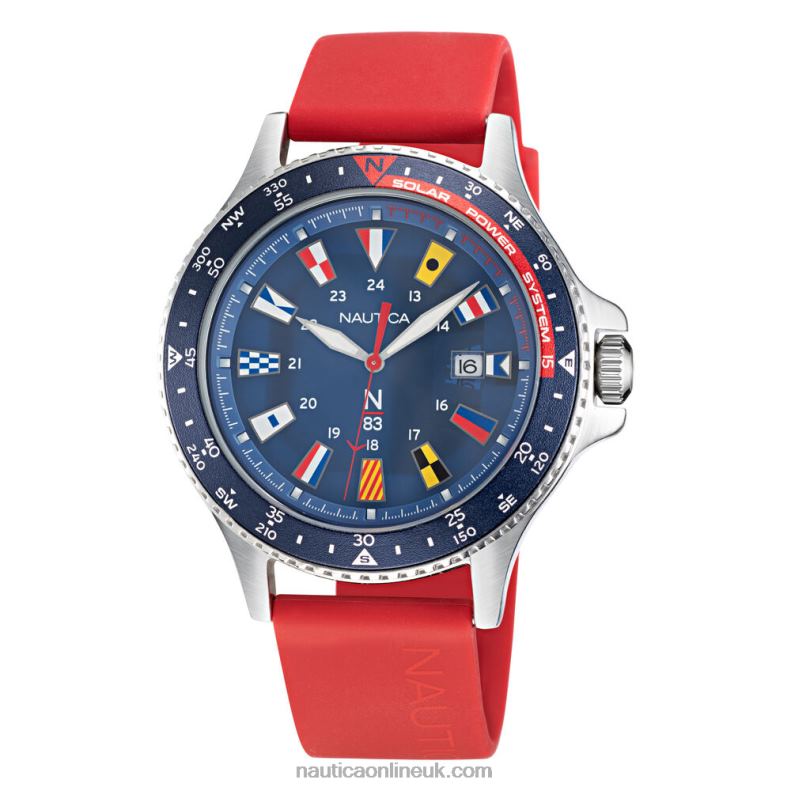 Nautica Cocoa Beach Solar-Powered Silicone 3-Hand Watch L6J4L306 Multi Men